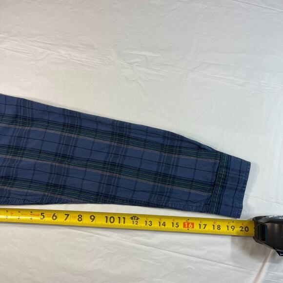Carhartt Loose Fit Plaid Button Front Shirt Blue Green Cotton Long Sleeve M - Picture 4 of 9